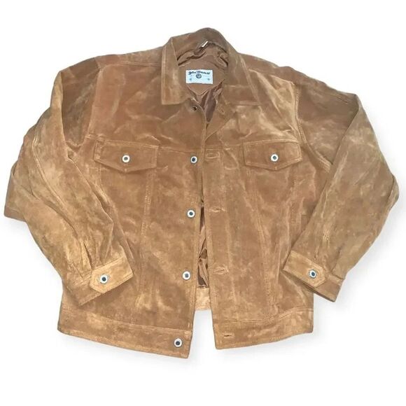 Vintage Men's John Baner Genuine Leather Motorcycle Biker Brown Jacket - Picture 1 of 5